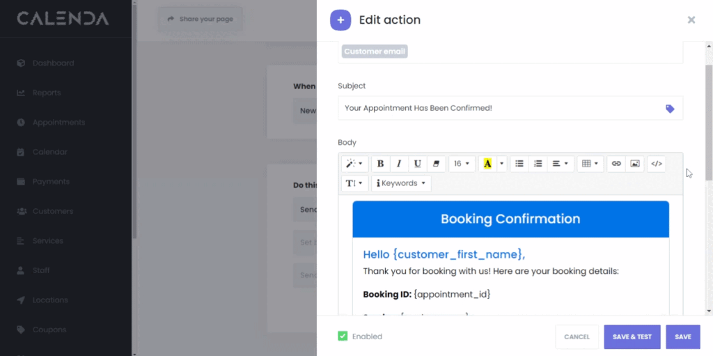 MultiChannel Notifications Calenda